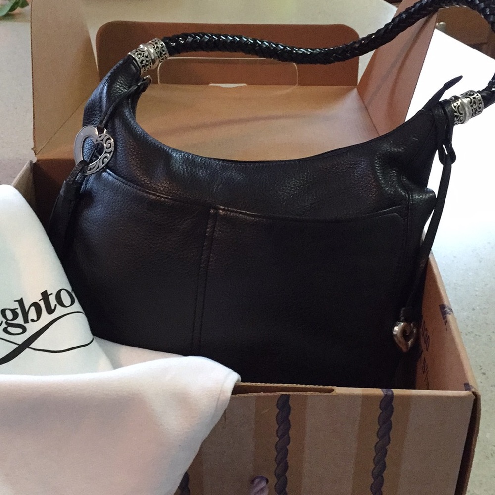 Brighten Barbados Black Leather Handbag